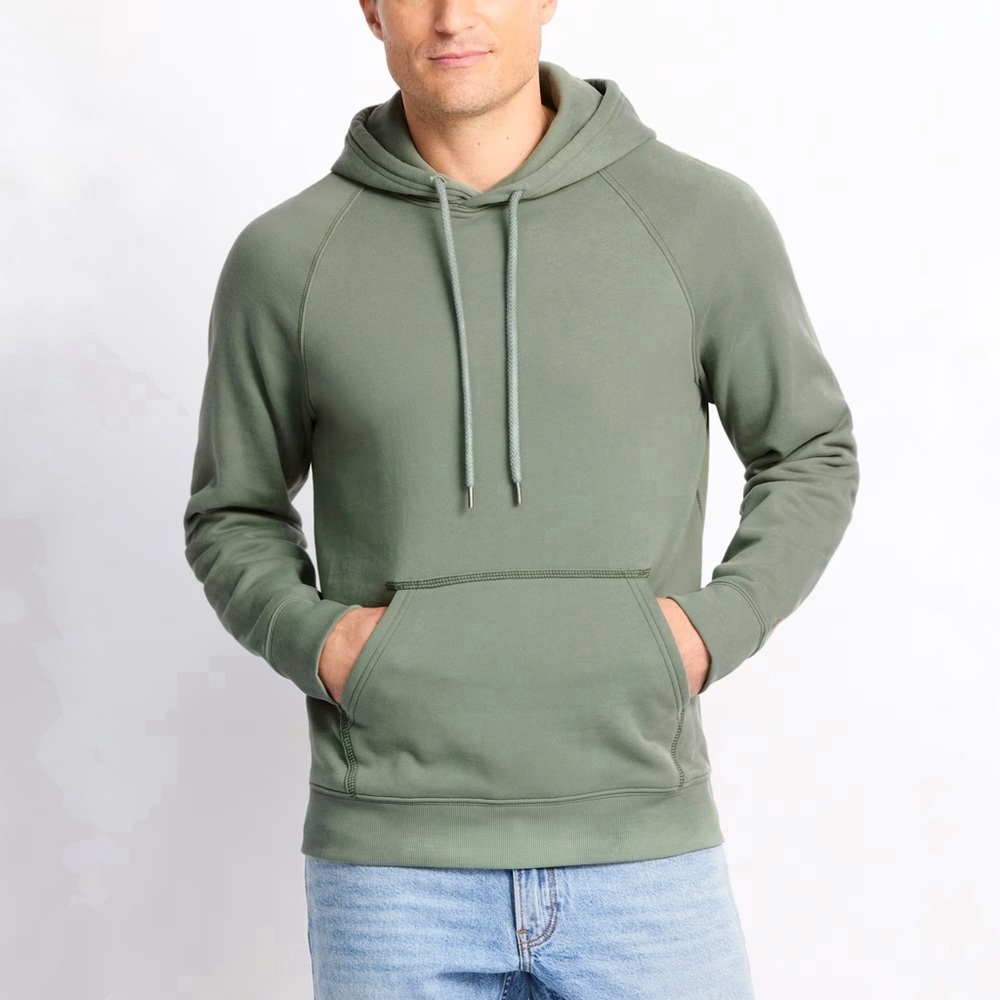 Faherty Sage Green Hoodie Mens Sweatshirt High Standard Fleece S